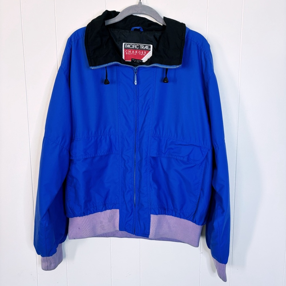 Vintage Pacific Trail Charger Blue and Purple Windbreaker Jacket M